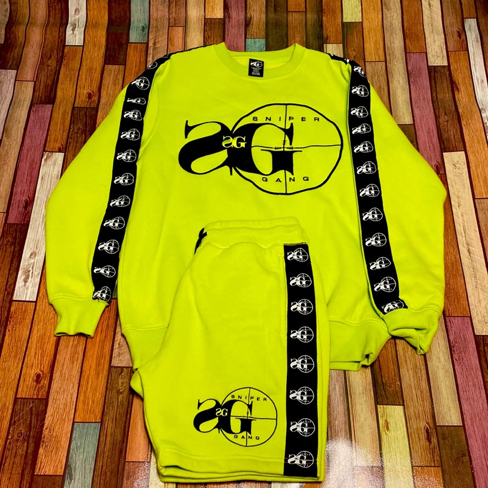 Authentic Sniper Gang Apparel Neon Ribbon Crewneck